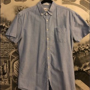 Frank & Oak Blue Oxford Burton-up SS Large